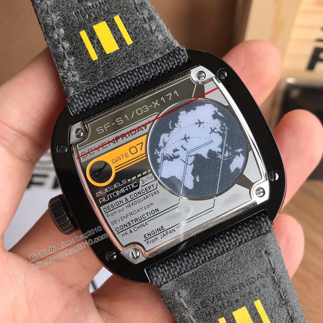 Sevenfriday自動機械男表 型號S1-/3 七個星期五休閒高端男表  gjs2060